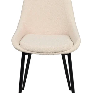 Sierra stol beige bouclétyg/svarta metall ben