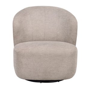 Roselawn fåtölj beige tyg snurr