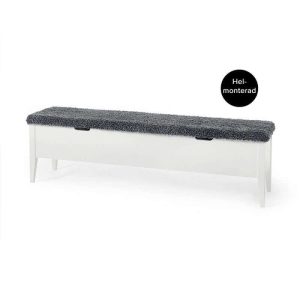 KLINTE BÄNK 160 VIT/FÅRPÄLS